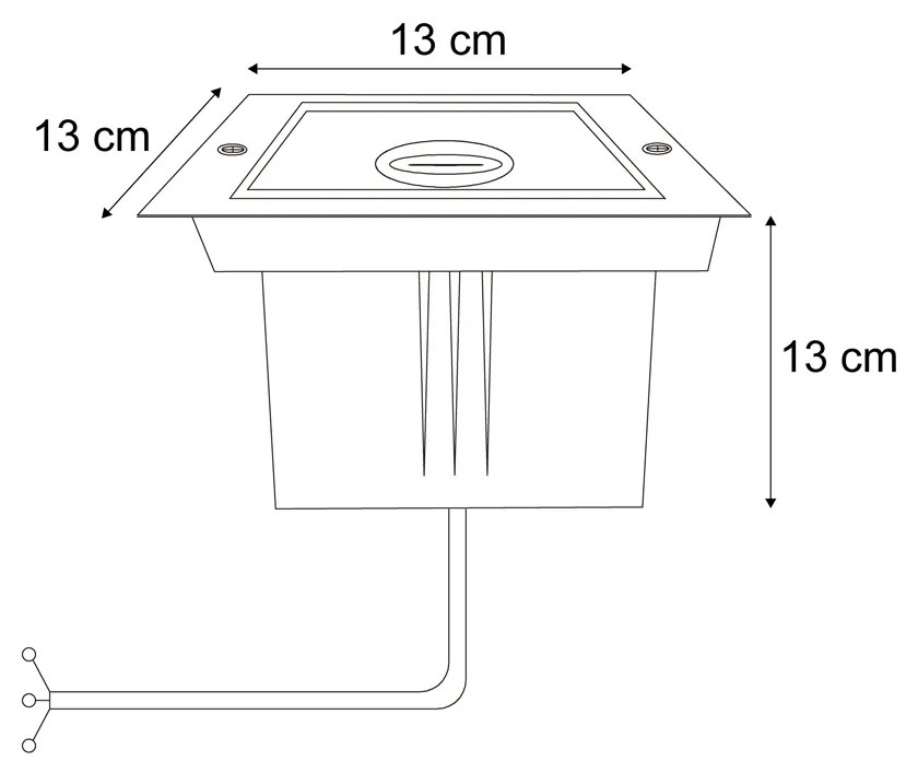 Zestaw 6 nowoczesnych beżowych regulowanych reflektorów gruntowych GU10 50mm IP65 - Oneon
