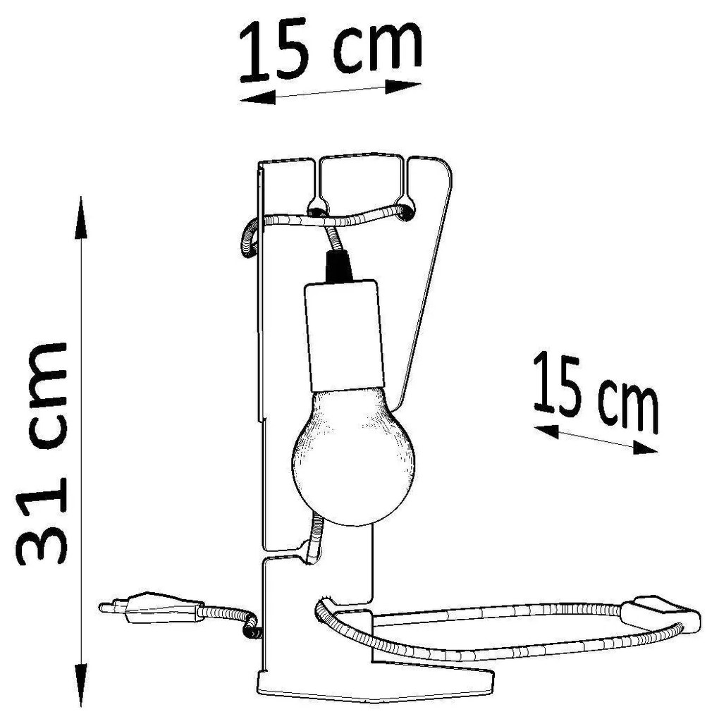Lampa biurkowa ARBY biała SOLLUX  LIGHTING
