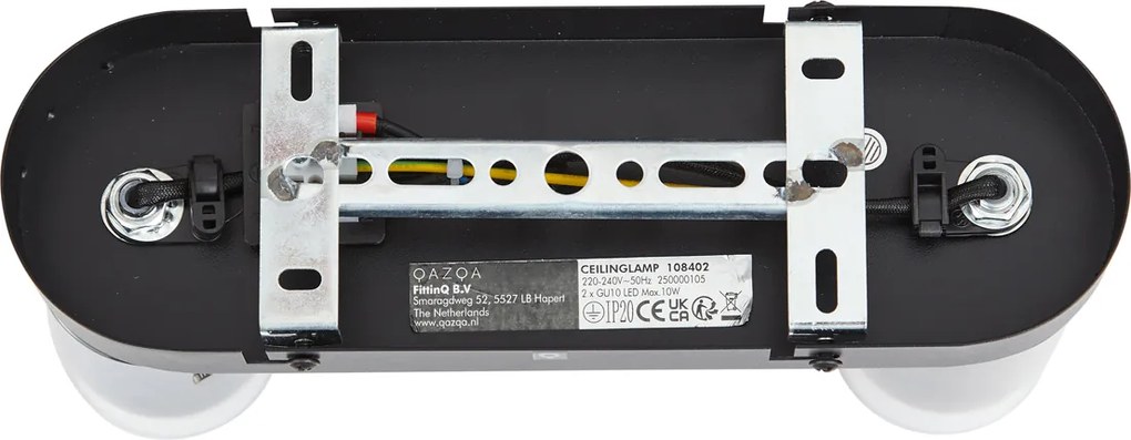 Nowoczesny reflektor sufitowy Gunmetal 2-punktowy obrotowy i regulowany - Drain