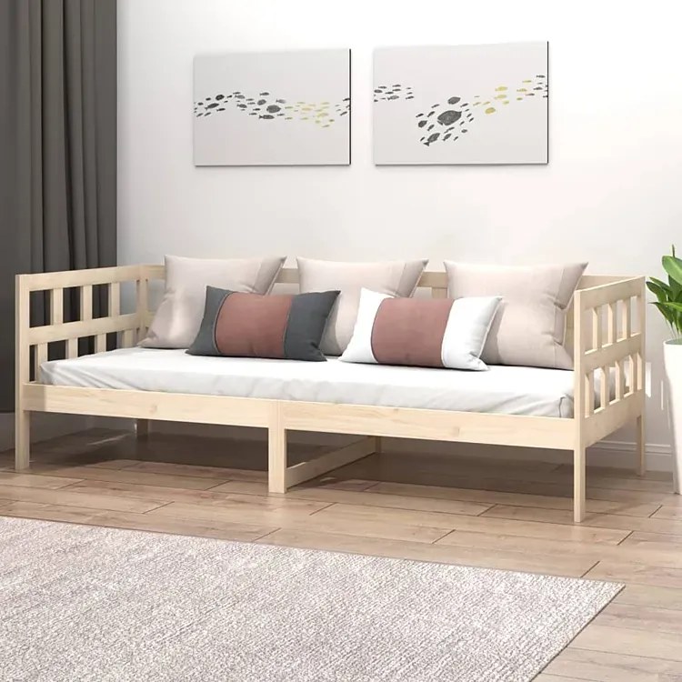 Łóżko dzienne z naturalnego drewna 80x200 A2-L85