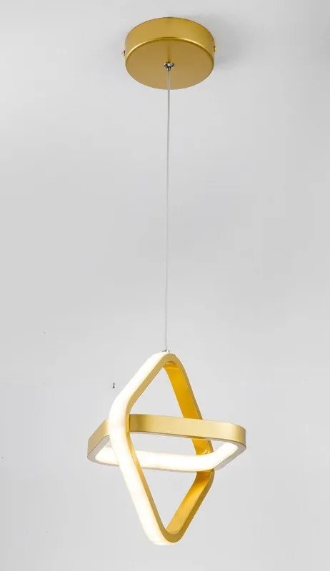 Lampa geometryczna LED wisząca sufitowa AT48-1SL-Złota