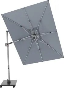 HYPERION 330 x 240 cm – luksusowy, huśtawkowy parasol ogrodowy z bocznym drążkiem : Kolor parasola - Szary