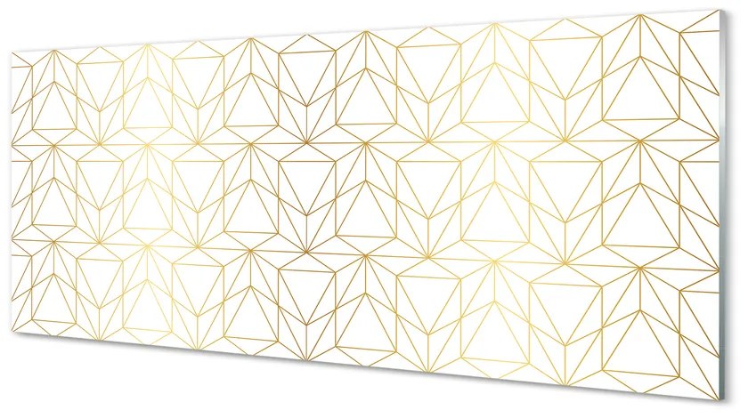 Panel szklany do Kuchni Kontury Trójkątów