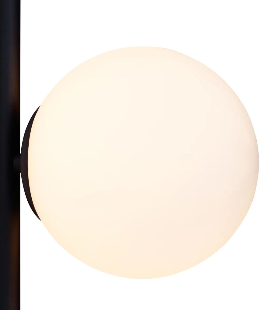 Designerski Kinkiet / Lampa scienna czarny z matowym szkłem 3-źródła światła - VerticalDesignerski Oswietlenie wewnetrzne