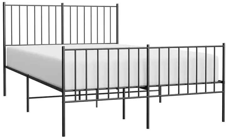 Czarne metalowe łóżko loftowe 120x200cm - Fiver