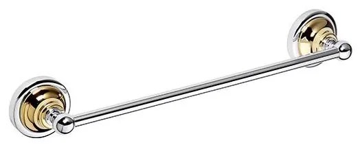 Uchwyt na ręczniki 36,5x6,5 cm, srebrno-złoty