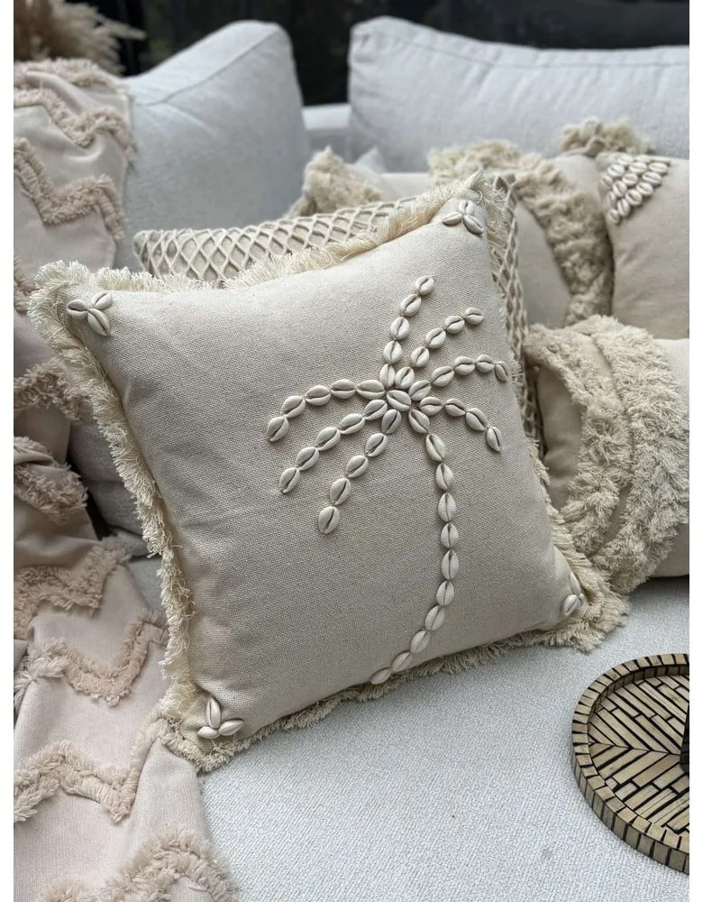 Bawełniana poszewka na poduszkę 43x43 cm Seashells – Mioli Decor