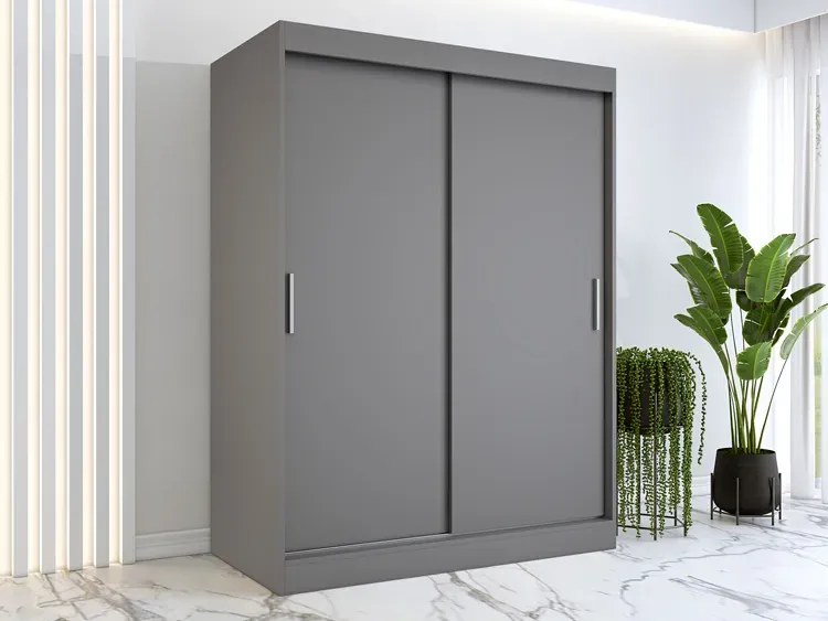 Antracytowa szafa przesuwna 150 cm P3-W62