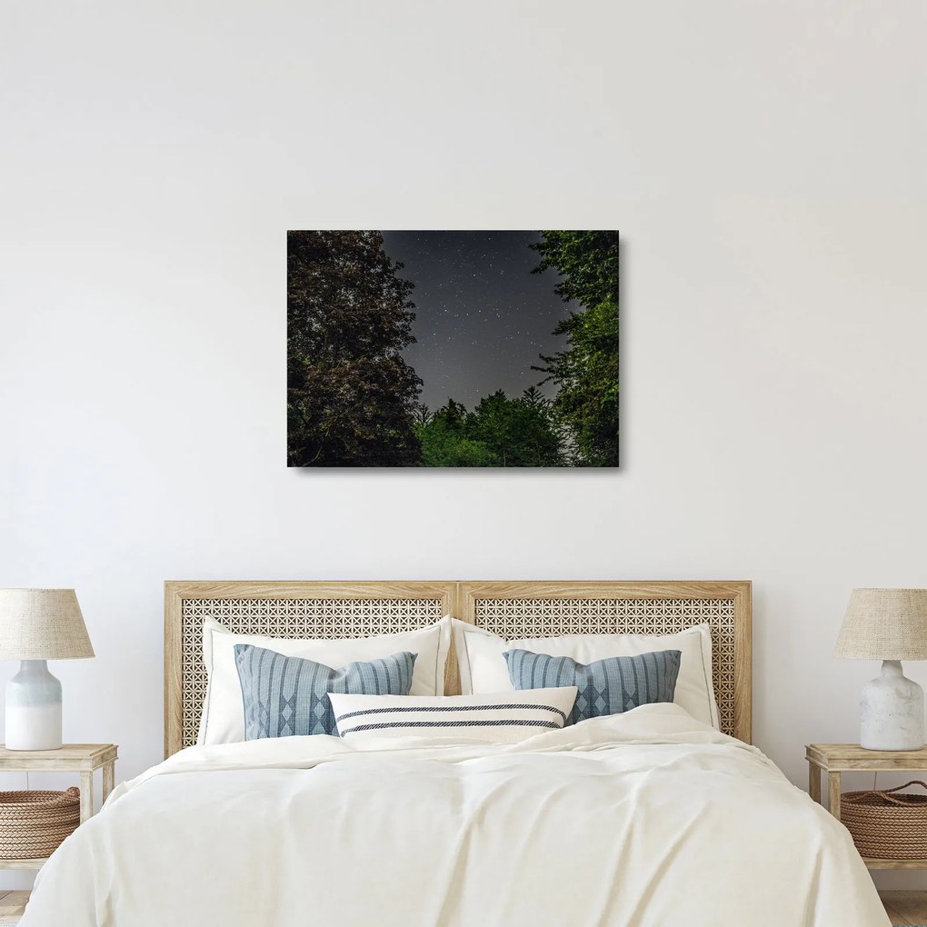 Obraz na szkle - nocne niebo (70x50 cm)
