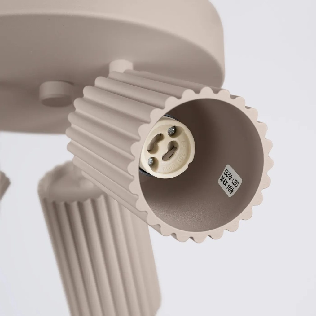 Plafon trzypunktowy KARBON 3P taupe okrągły SOLLUX  LIGHTING