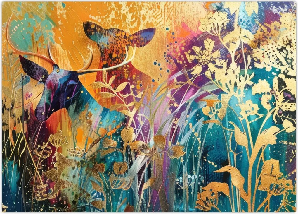 Obraz - Abstrakcyjny obraz natury (70x50 cm)