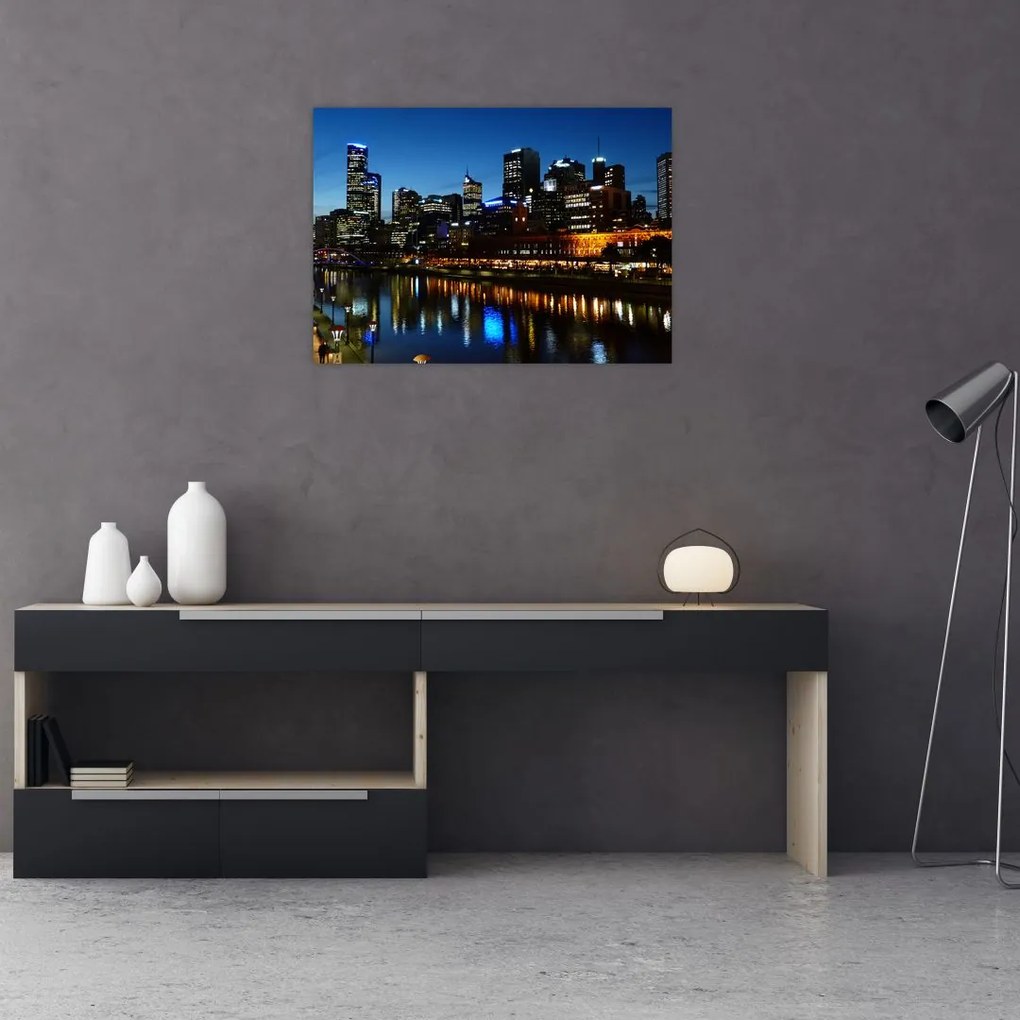 Obraz nocy w Melbourne (70x50 cm)
