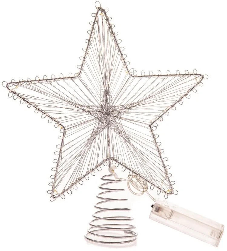 Dekoracja świetlna na baterie w kolorze srebra Startop – Dakls