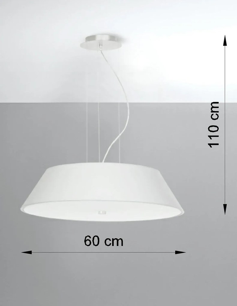 Biały minimalistyczny żyrandol regulowany - EX701-Aksel