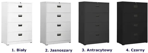 Biała zamykana szafka biurowa z szufladami C2-B27