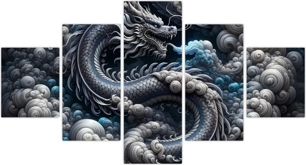 Obraz – Smok w dymie (125x70 cm)