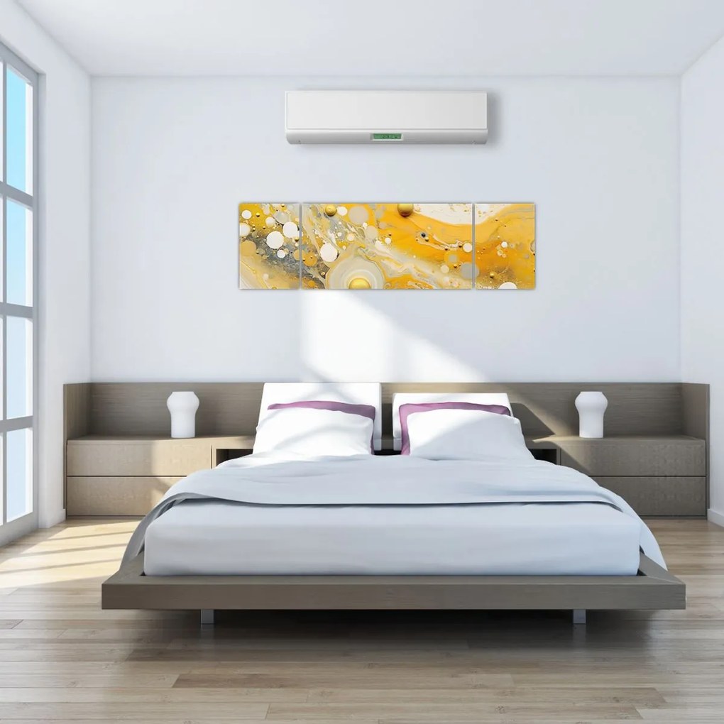 Obraz - Abstrakcyjne tło ze złotą dekoracją (170x50 cm)