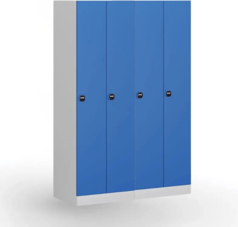 Metalowa szafka ubraniowa S1, 2-drzwiowa, 1850 x 600 x 500 mm, zamek RFID, drzwi ciemnoszare