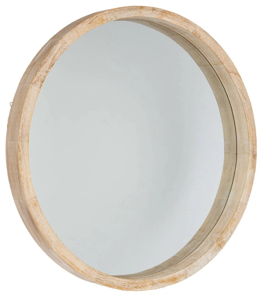 Lustro okrągłe drewniane, Ø 52 cm