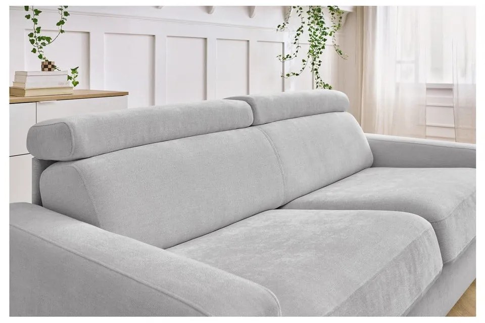 Jasnoszara rozkładana sofa 215 cm Monaco – Bobochic Paris
