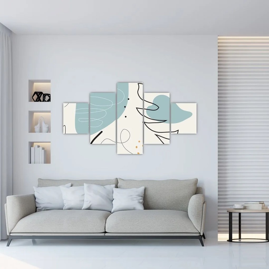 Obraz - ilustracja liścia (125x70 cm)
