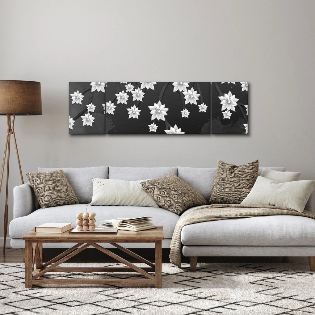 Obraz - Kwiaty na gałęziach (170x50 cm)