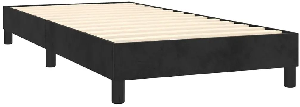 Kontynentalne czarne łóżko z materacem 90x200 - Lisila 3X