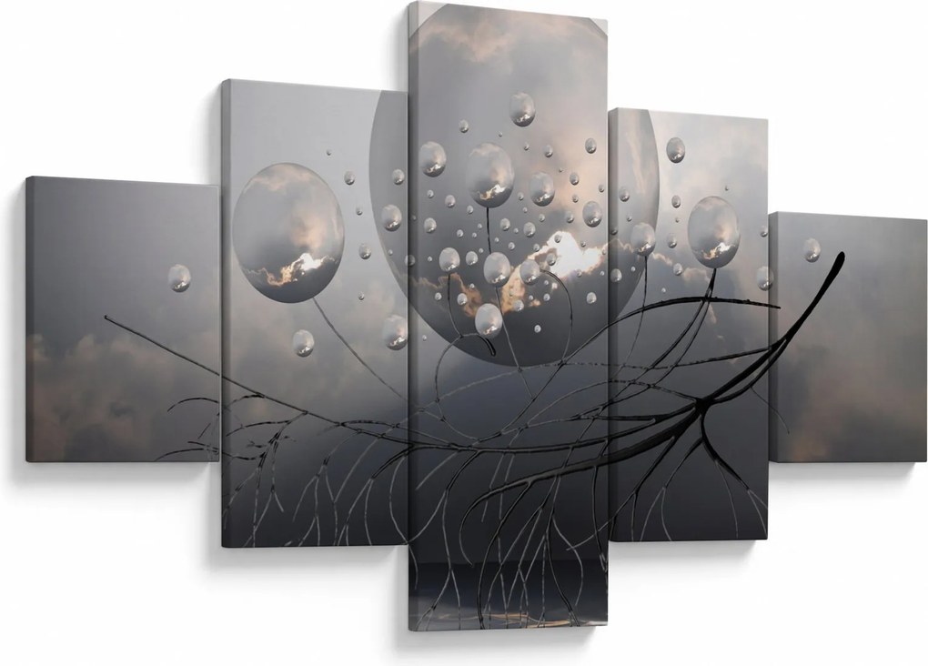 Obraz abstrakcyjnych kul (125x70 cm)