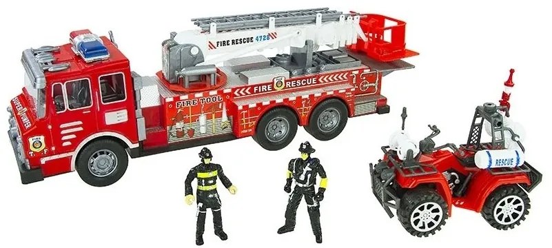 Duży zestaw straz pożarna kask quad strażacki