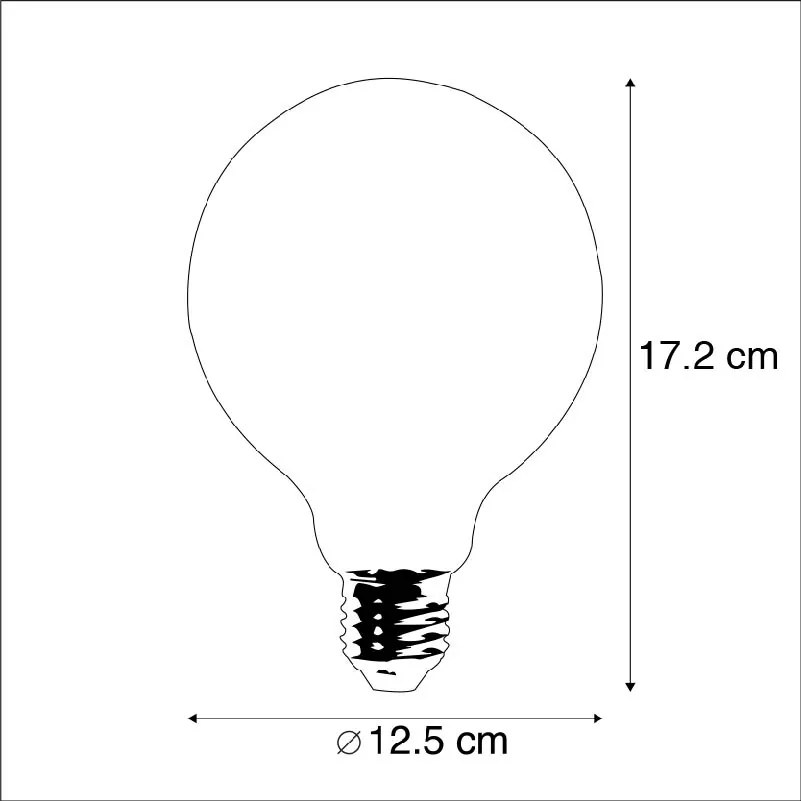 Zestaw 3 żarówek LED E27 z możliwością ściemniania G125 złote 5W 450lm 2200K