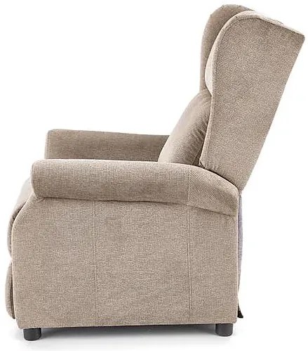 Beżowy rozkładany fotel masujący - Nika 3X