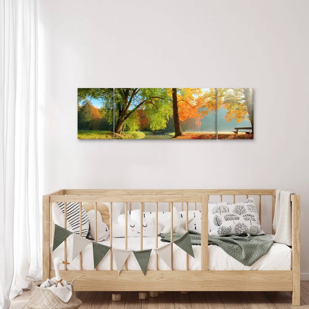 Obraz - Spokojny jesienny krajobraz (170x50 cm)