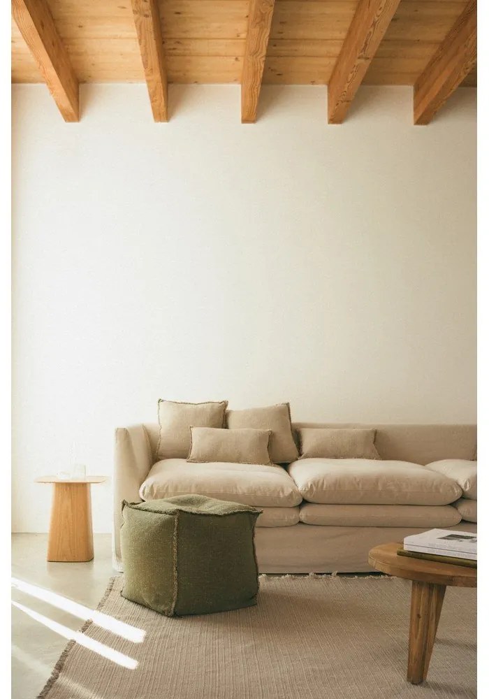 Worek do siedzenia w kolorze khaki Handloom – Lorena Canals