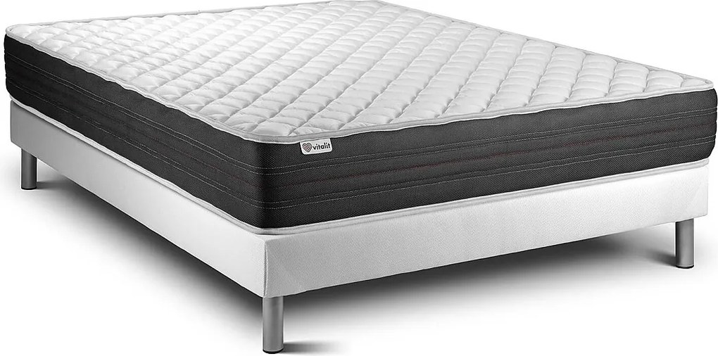 lózka z materacem VITAL MEMO ONE 135 x 190 cm Rama lózka Bialy