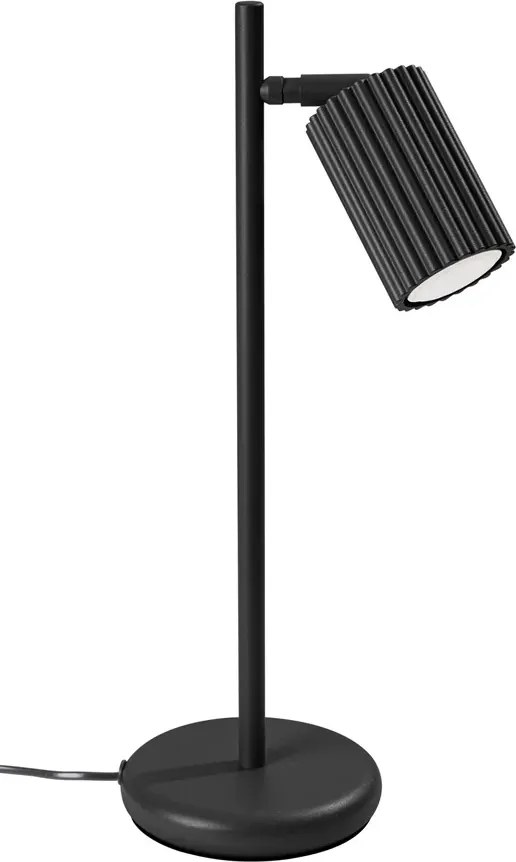 Ryflowana czarna lampka na biurko - D300 G4-D12