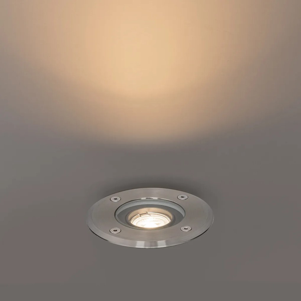 Zestaw 6 nowoczesnych lamp ogrodowych do zabudowy stalowych 35 mm regulowanych IP65 - Delux