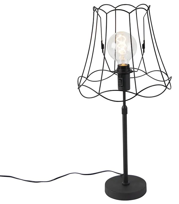 Lampa stołowa regulowana czarna klosz Granny Frame 30cm - PartePrzemysłowy Oswietlenie wewnetrzne