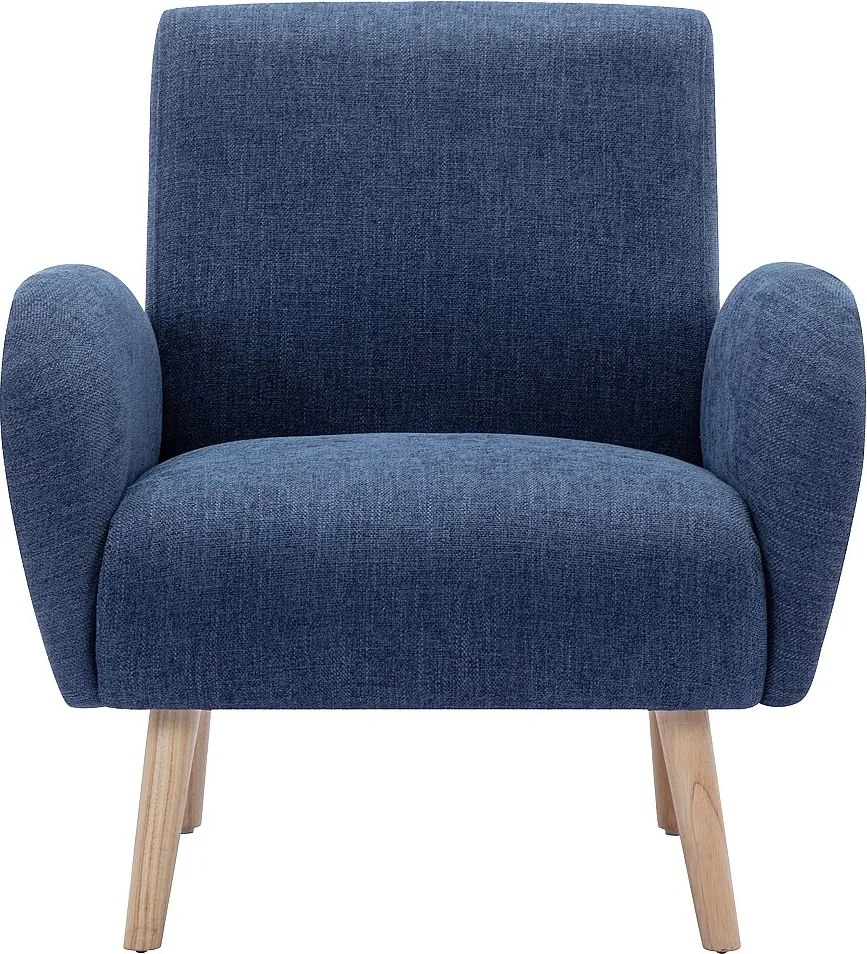 Fotel tapicerowany niebieski - MAZARONE