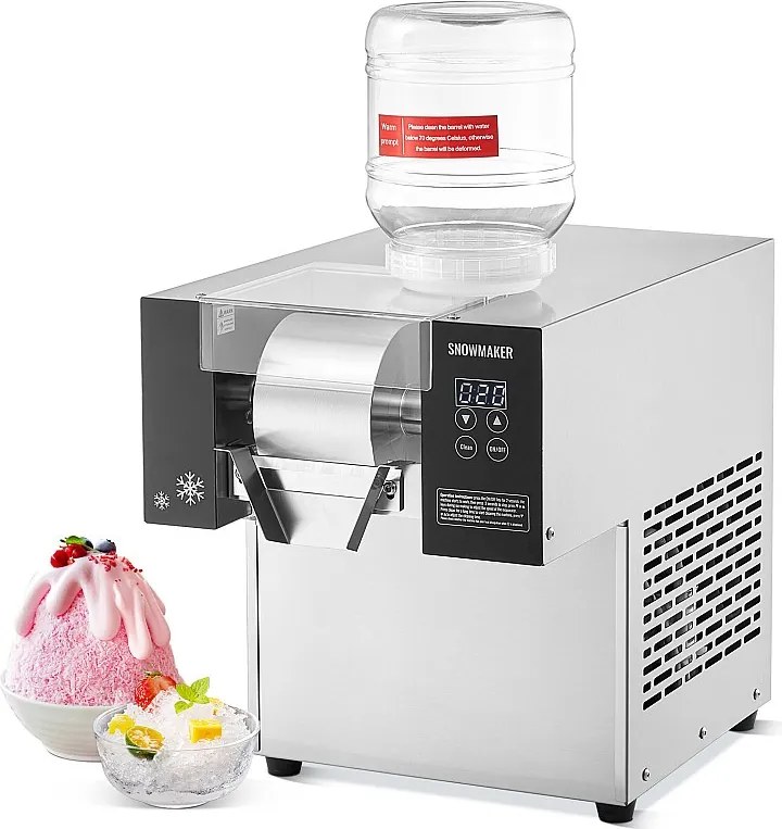 Komercyjna Maszyna do Lodu w Postaci Płatków Śniegu SucceBuy, 170 kg/24 godz. ze Stali Nierdzewnej do Lodów