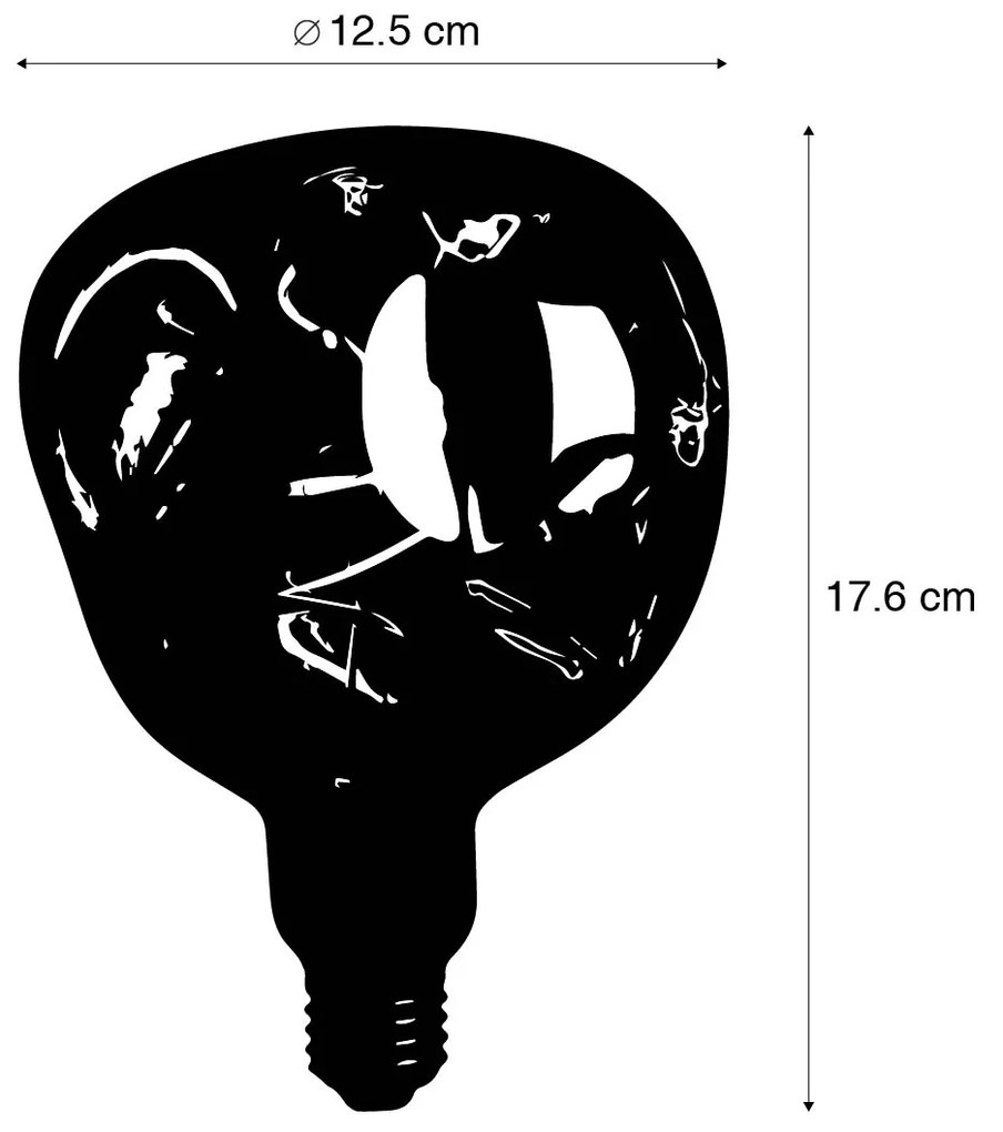 Lampa LED E27 ściemnialna G125 tęczowa 4W 200 lm 1800K