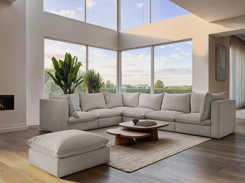 Moduł - z tkaniny welwetowej - czarny - MANAO