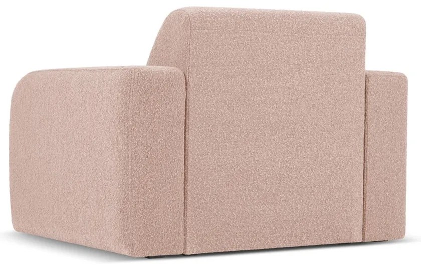 Różowy fotel z materiału bouclé Molino – Micadoni Home