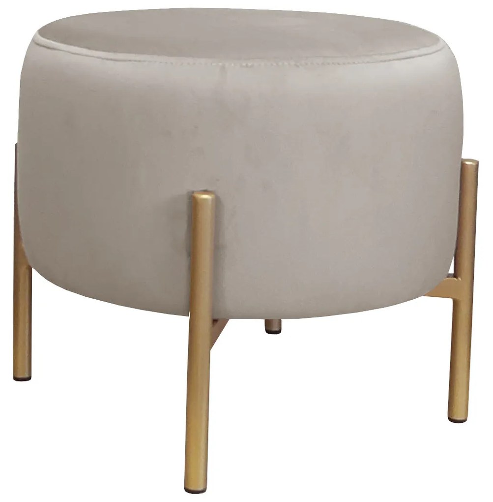Pufa OLA LOFT ławka podnóżek metal złota MG09