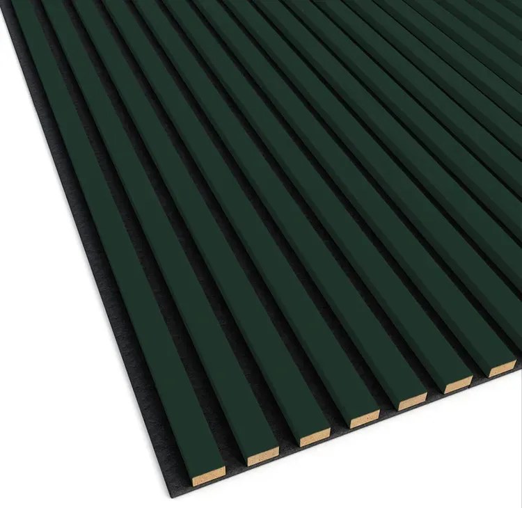 Akustyczne panele lamelowe 2 szt. butelkowa zieleń K1-K83