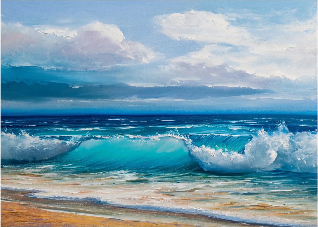 Obraz na szkle - Fale morskie (70x50 cm)