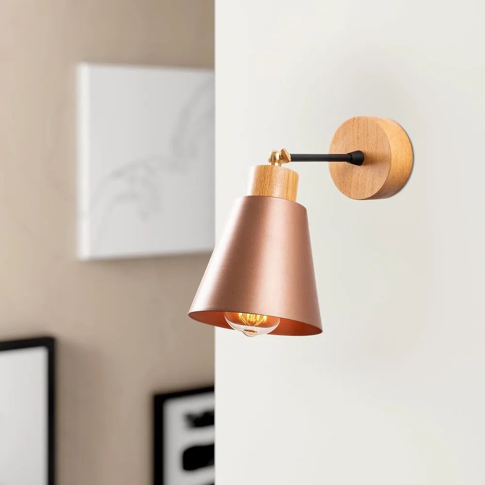 Kinkiet w miedziano-naturalnym kolorze ø 14 cm Manavgat – Opviq lights