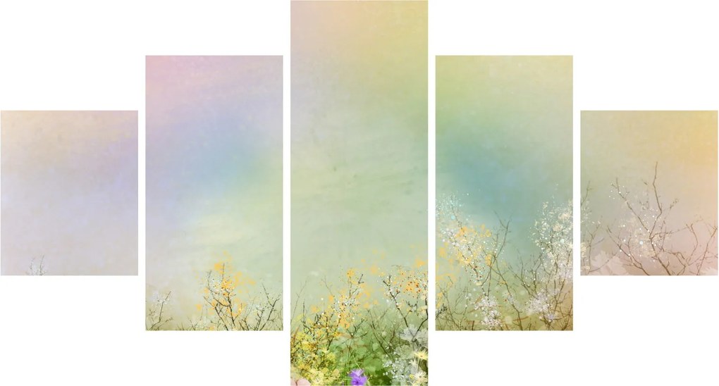 Obraz - Malowana łąka 2 (125x70 cm)