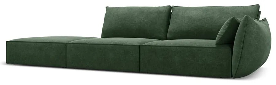 Ciemnozielony szezlong (prawostronny) Vanda – Mazzini Sofas