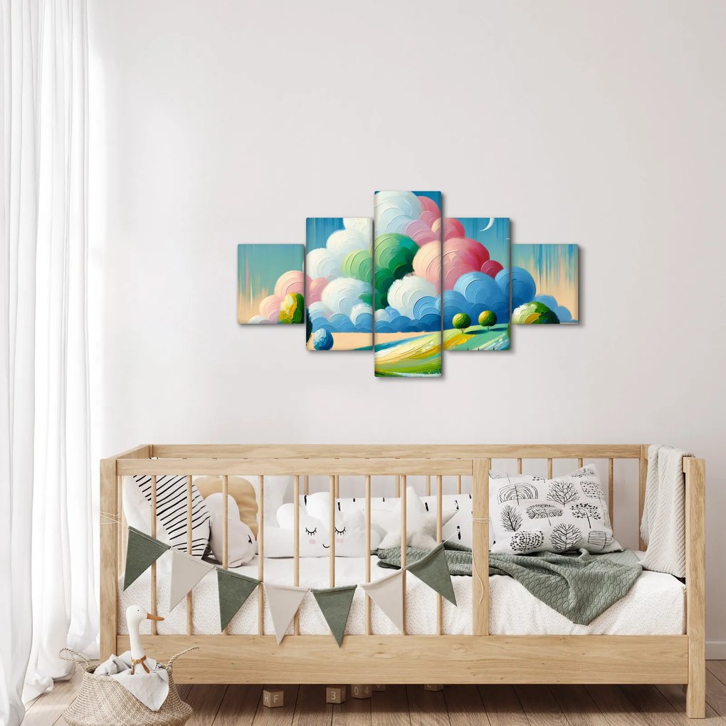 Obraz - Krajobraz z chmurą (125x70 cm)