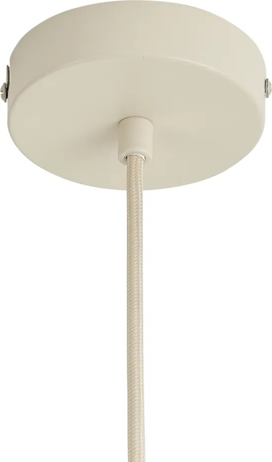 Lampa wisząca Japandi beżowa z lnianym abażurem 50 cm - Fedde